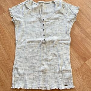 Hollister Light Gray Ribbed Tee